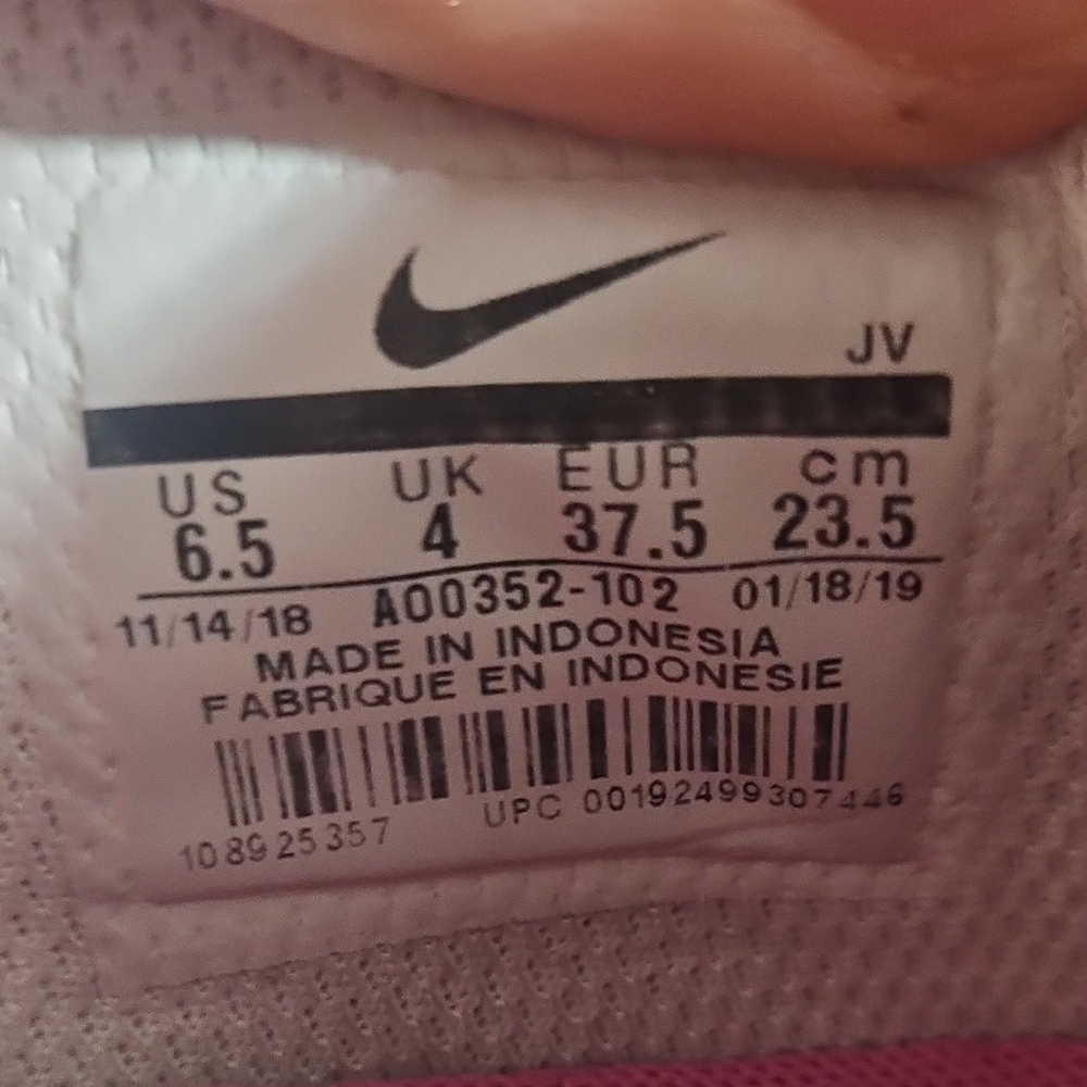Nike White and Pink Athletic Slip-Ons - Picture 5 of 7